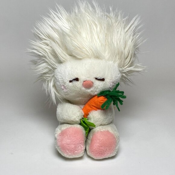 1982 Dakin Frou Frou Nature Babies Plush with Carrot White Stuffed Animal - Picture 1 of 10